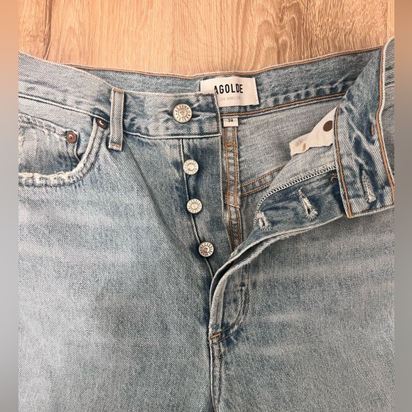 AGOLDE Riley High Rise Straight Crop in Shatter - Picture 4 of 6